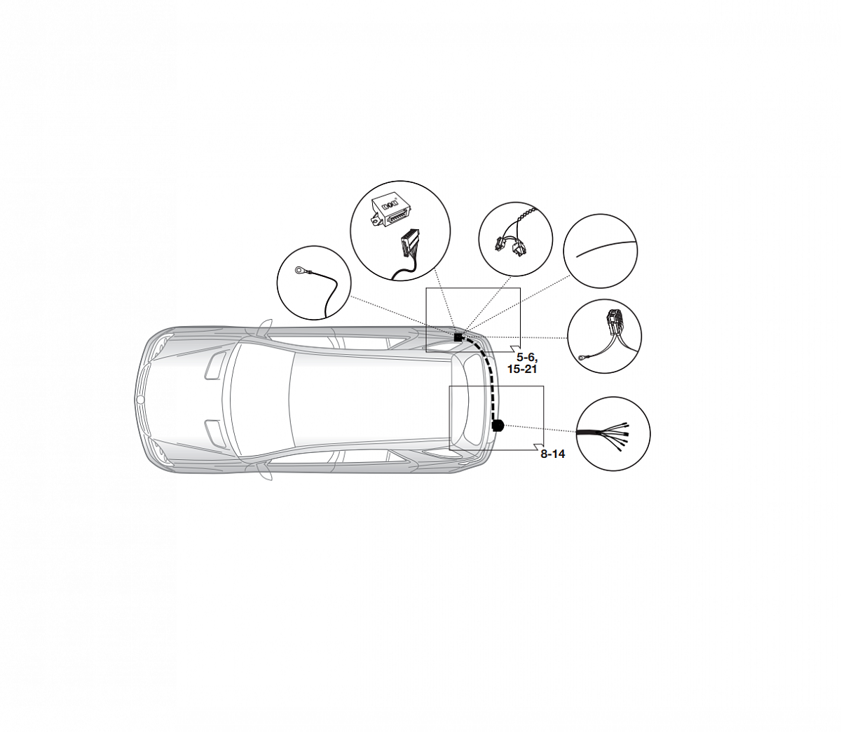 Электрика фаркопа Hak-System (7 pin) для Mercedes M-class 2005-2011 12040512 в 