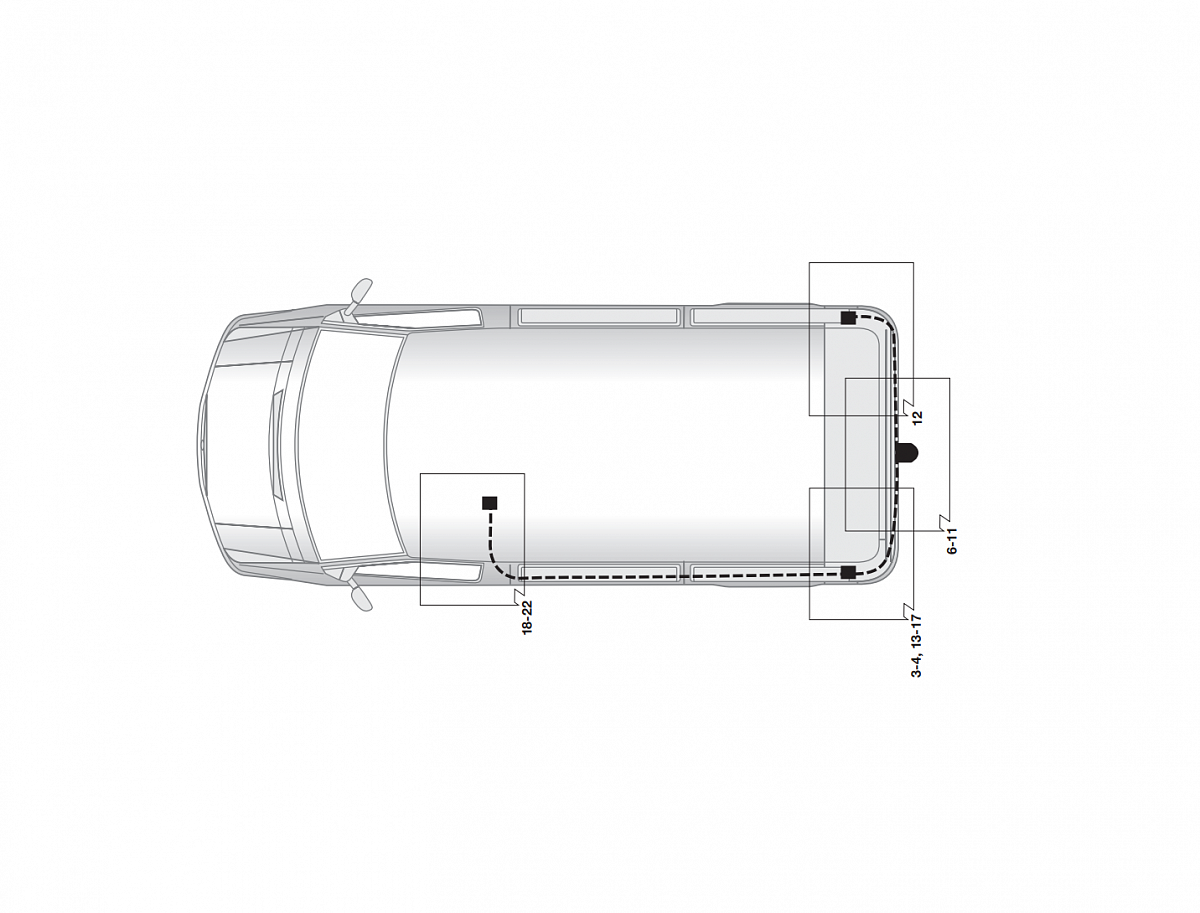 Электрика фаркопа Hak-System (13 pin) для Mercedes Vito 2003-2010 21040504 в 