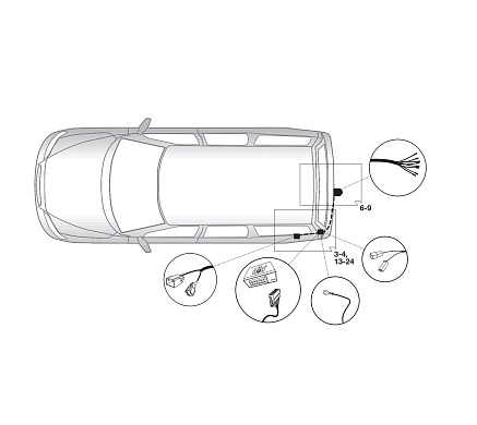 Электрика фаркопа Brink (7 pin) для Volvo S60 2010-2018 759293 в 