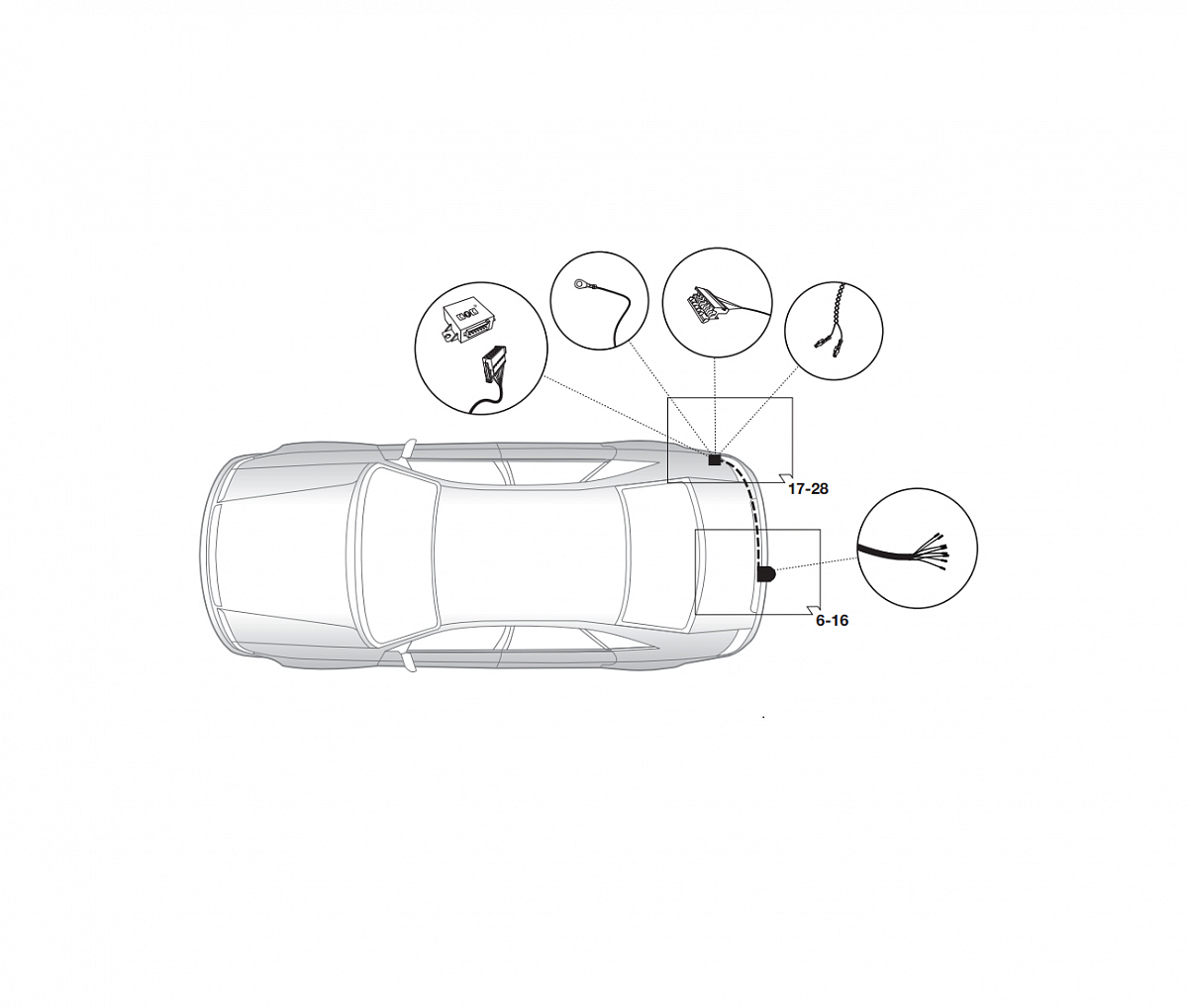 Электрика фаркопа Hak-System (7 pin) для Mercedes C-class 2008-2015 12040518 в 