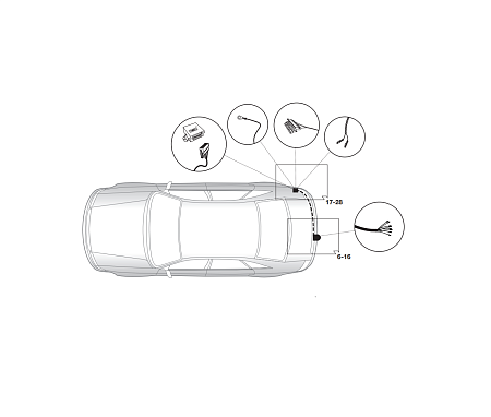 Электрика фаркопа Hak-System (7 pin) для Mercedes C-class 2008-2015 12040518 в 