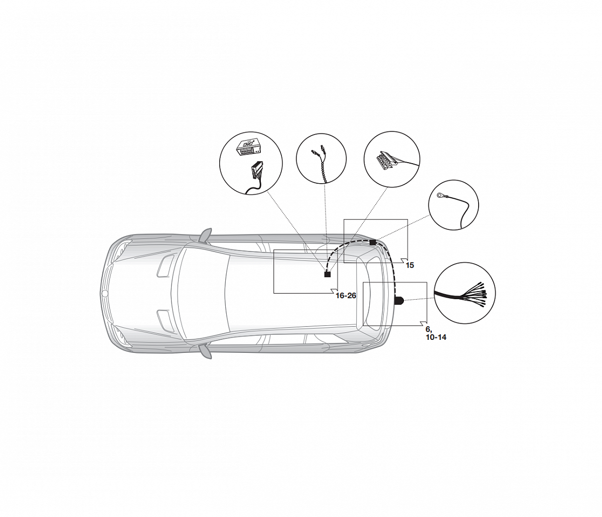 Электрика фаркопа Brink (13 pin) для Mercedes GLK-class 2008-2015 727524 в 