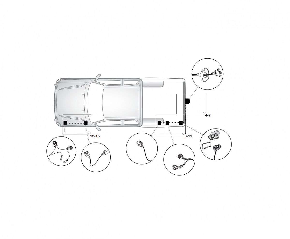 Электрика фаркопа Hak-System (7 pin) для Mitsubishi L200 2015- 12130538 в 