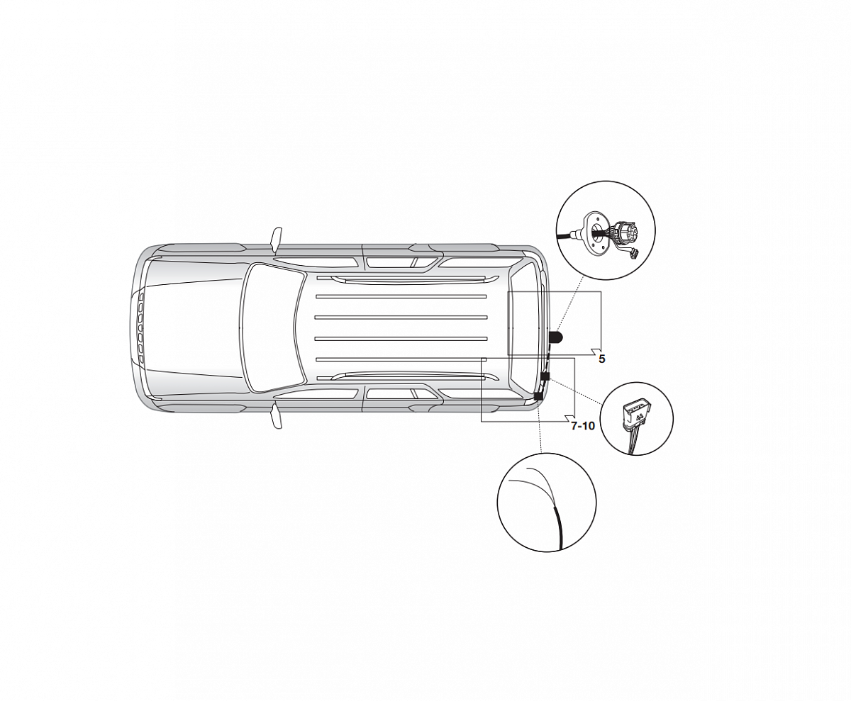 Электрика фаркопа Hak-System (7 pin) для Jeep Commander 2006-2011 16610502 в 