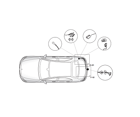 Электрика фаркопа Hak-System (13 pin) для Mercedes E-class (седан/универсал) 2016- 21040535 в 