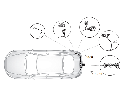 Электрика фаркопа Hak-System (7 pin) для Audi A6 Allroad 2014-2018 12010525 в 