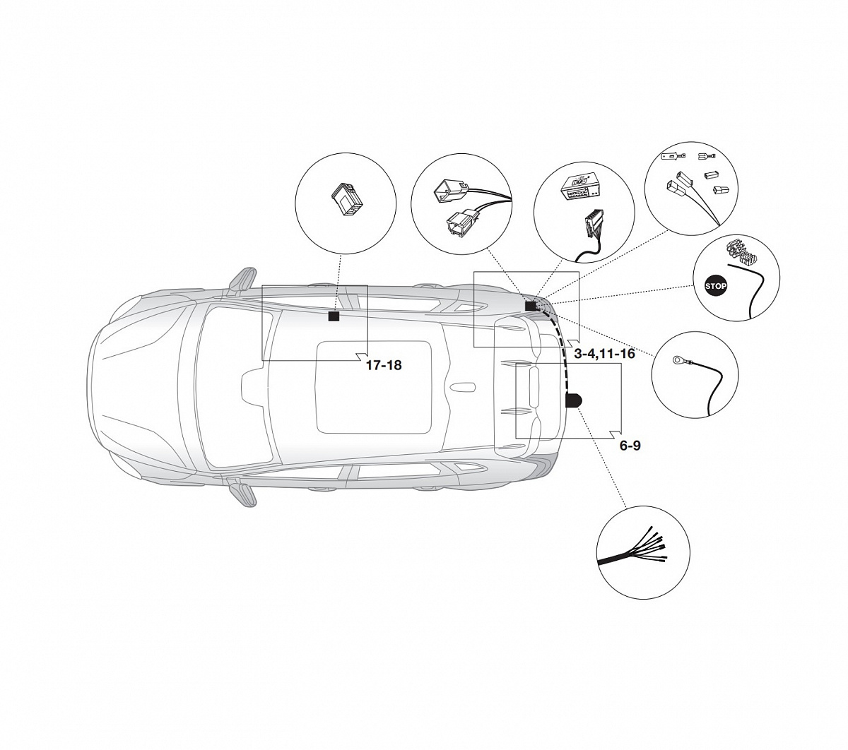 Электрика фаркопа Hak-System (7 pin) для Volvo V40 2013- 12260518 в 