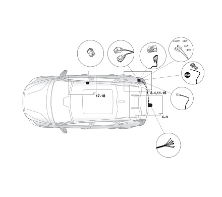 Электрика фаркопа Hak-System (7 pin) для Volvo V40 2013- 12260518 в 