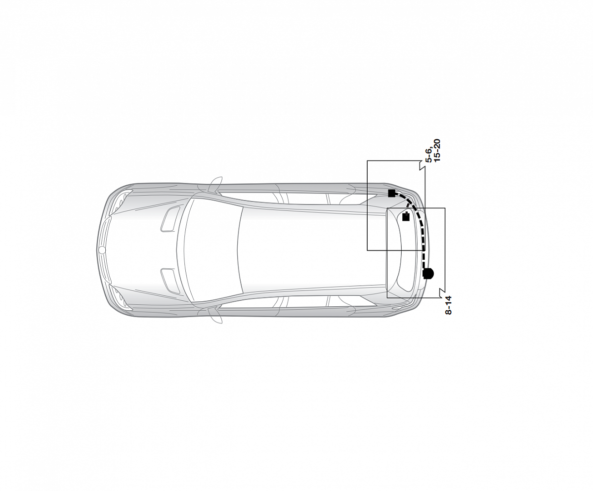 Электрика фаркопа Hak-System (7 pin) для Mercedes R-class 2006-2014 12040513 в 