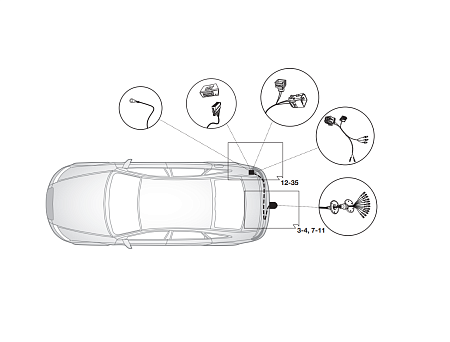 Электрика фаркопа Hak-System (13 pin) для Audi A6 Allroad 2014-2018 21010525 в 