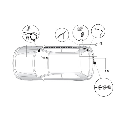 Электрика фаркопа Hak-System (7 pin) для Volkswagen Touareg 2002-2010 12270534 в 