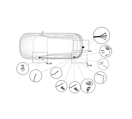 Электрика фаркопа Hak-System (7 pin) для Renault Megane 2016- 12180544 в 