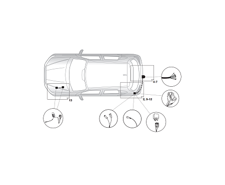 Электрика фаркопа Brink (7 pin) для Mitsubishi Eclipse Cross 2017- 729531 в 