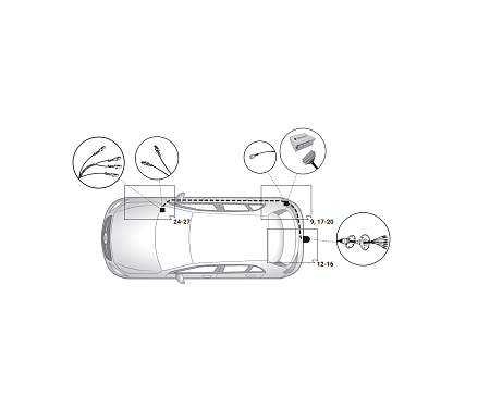 Электрика фаркопа Hak-System (7 pin) для Mercedes A-class 2018- 12040541 в 