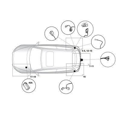 Электрика фаркопа Hak-System (13 pin) для Volvo C30 2006-2013 21260506 в 