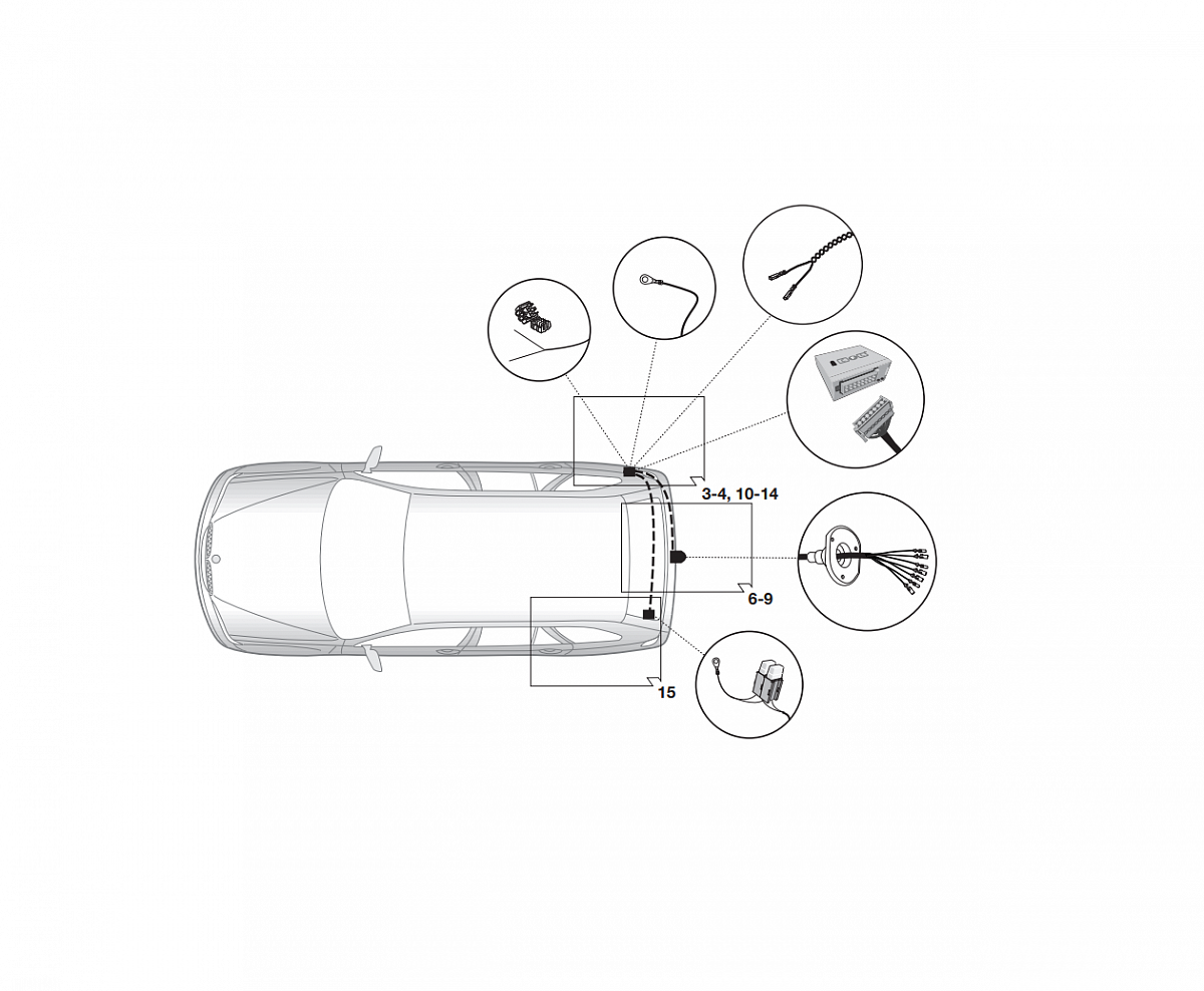 Электрика фаркопа Brink (7 pin) для BMW X6 2014-2019 703423 в 