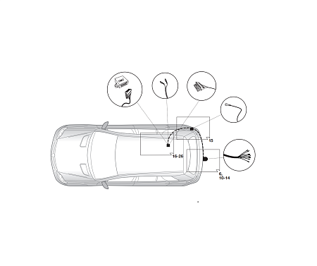 Электрика фаркопа Hak-System (7 pin) для Mercedes GLK-class 2008-2015 12040517 в 