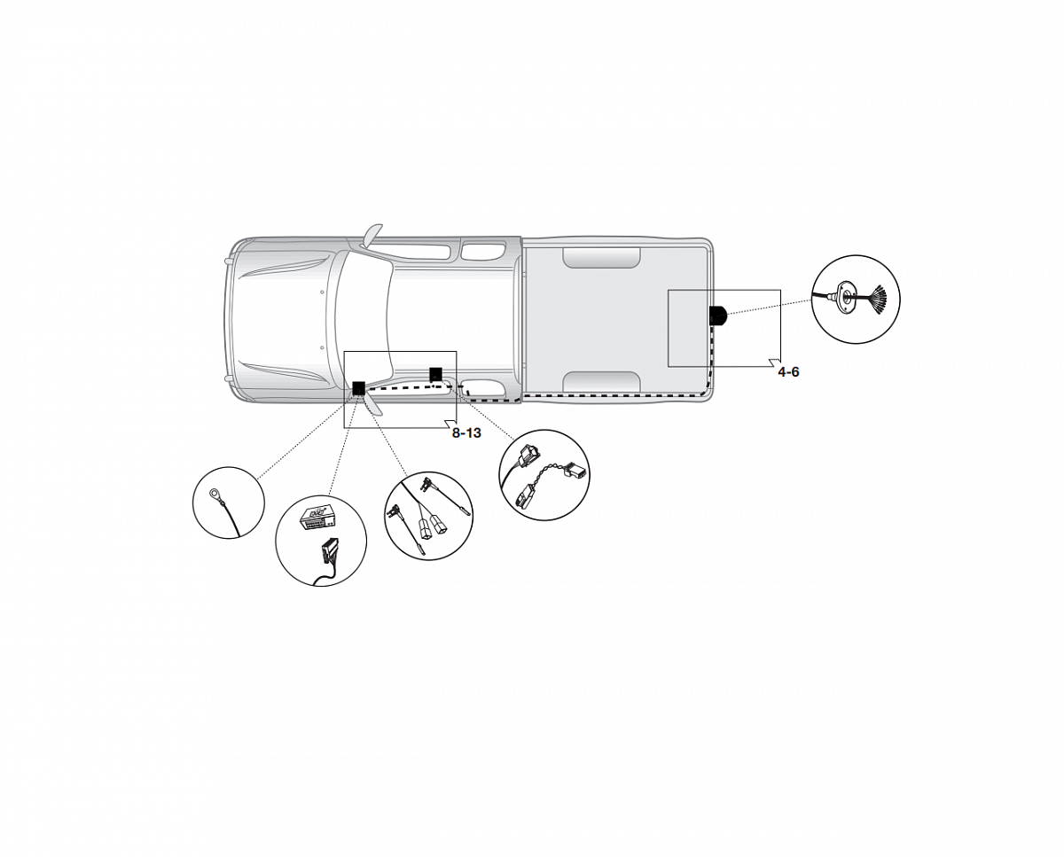 Электрика фаркопа Brink (13 pin) для Ford Ranger 4WD 2012-2015 в Санкт- Петербурге