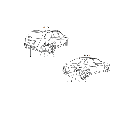 Электрика фаркопа Westfalia (13 pin) для Mercedes CLS-class 2012-2017 313361300113 в 