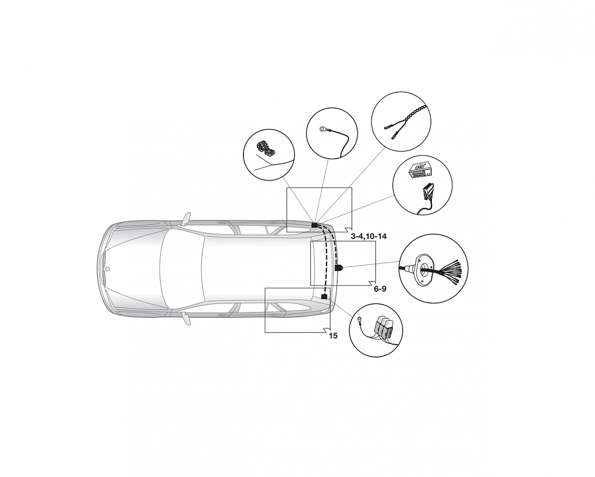 Электрика фаркопа Hak-System (13 pin) для BMW X6 (F16) 2014-2019 21020525 в 