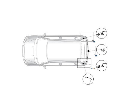 Электрика фаркопа Hak-System (7 pin) для Mercedes A-class 1997-2004 16040500 в 