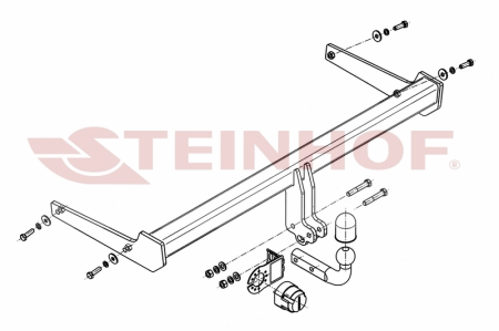 Фаркоп Steinhof для Volkswagen Passat (4D, kombi) 2010-2014 V-143 в 