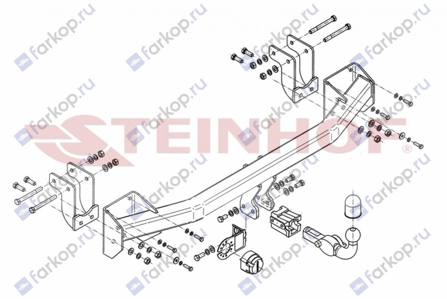 Фаркоп Steinhof для Mitsubishi Outlander 2012- Арт. M-357 M-357 в 