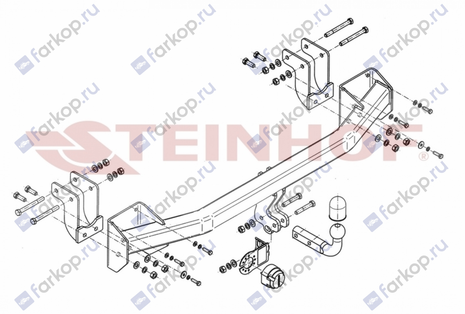 Фаркоп Steinhof для Mitsubishi Outlander 2012- Арт. M-356 M-356 в 