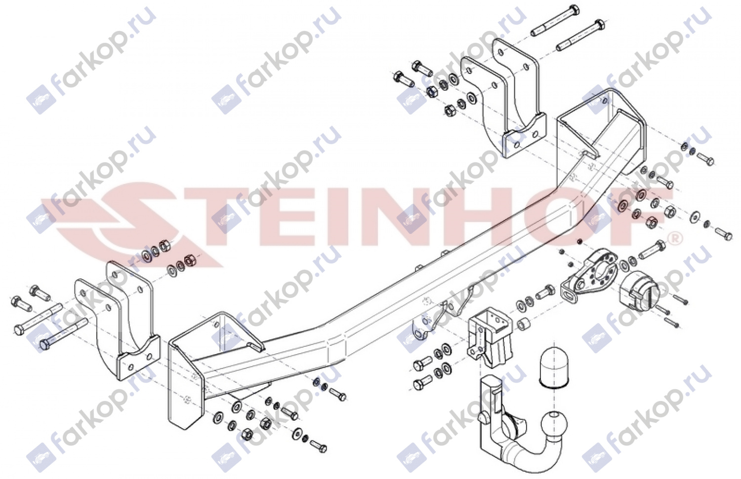 Фаркоп Steinhof для Mitsubishi Outlander 2012- Арт. M-358 M-358 в 