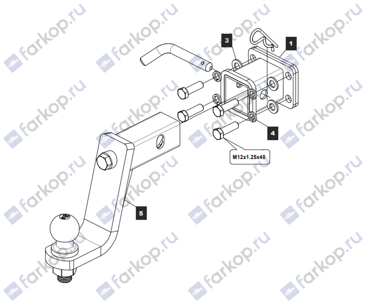 Фаркоп TowRus для Tank 500 2022-06/2023 289244 в 