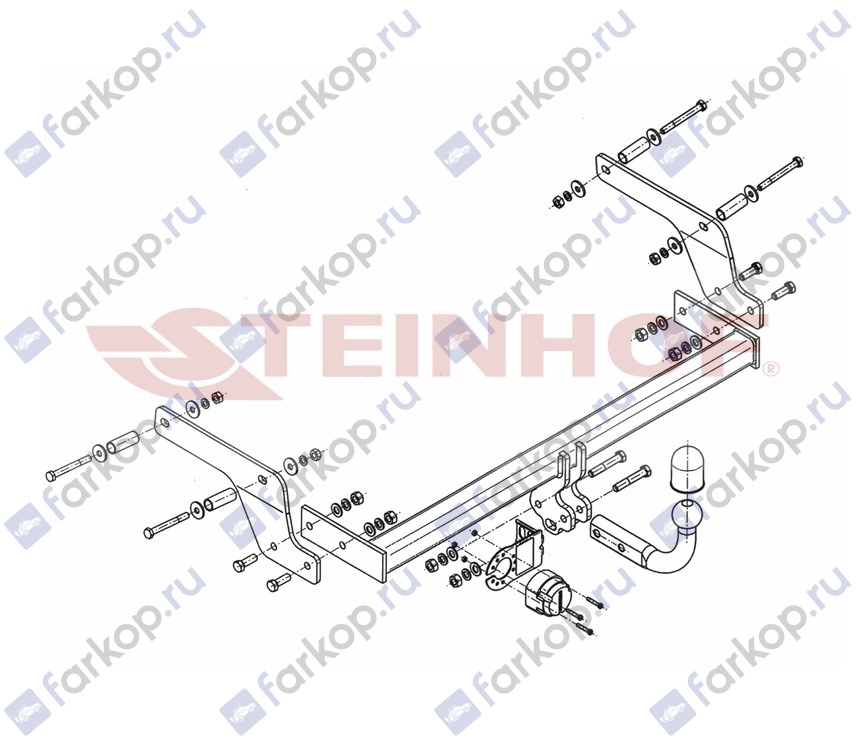 Фаркоп Steinhof для Renault Sandero 2014- D-082 в 