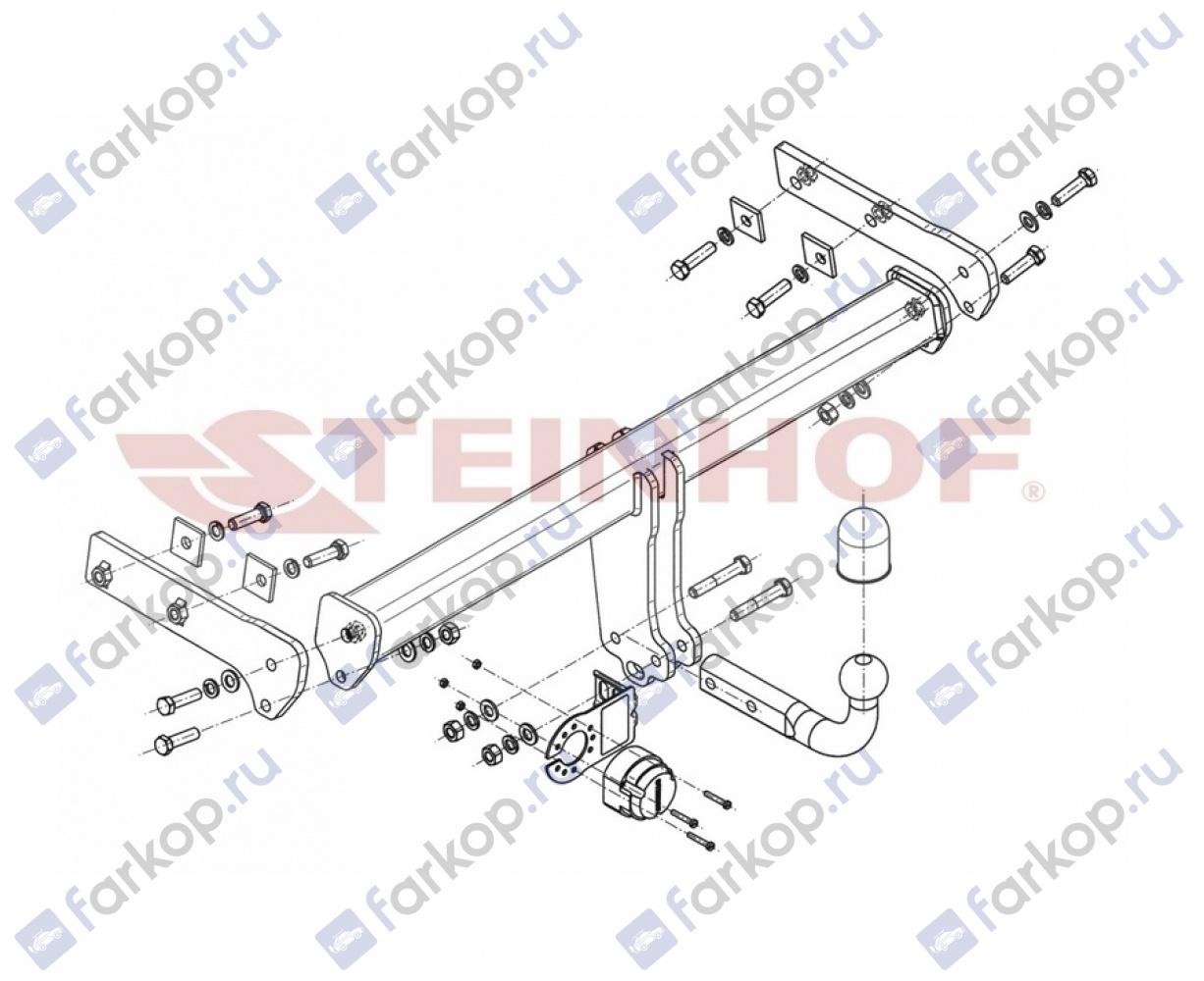 Фаркоп Steinhof для Volvo XC70 2007-2016 Арт. V-294 V-294 в 