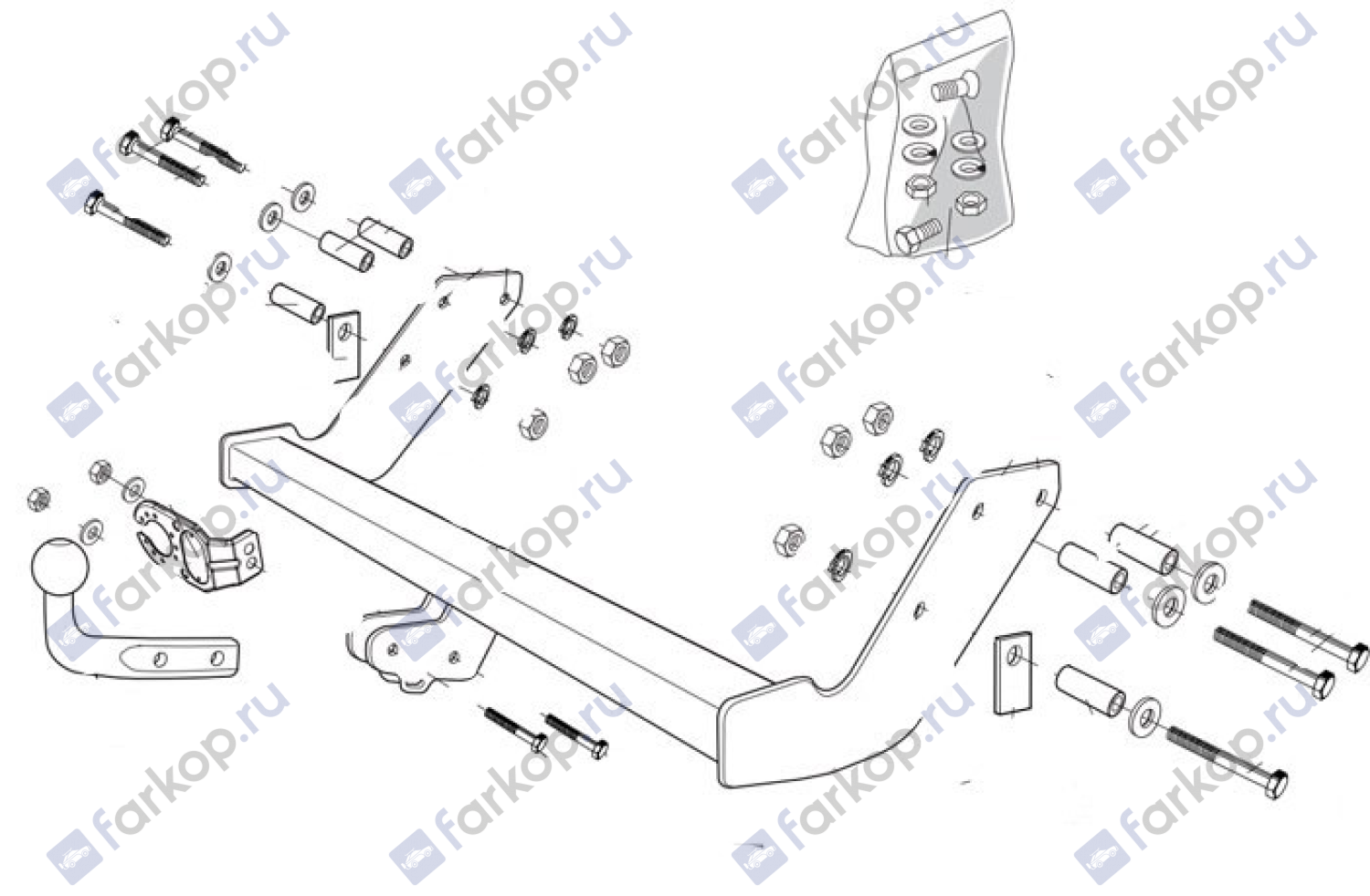 Фаркоп Brink для Mercedes Vaneo 2002-2005 Арт. 375300 375300 в 