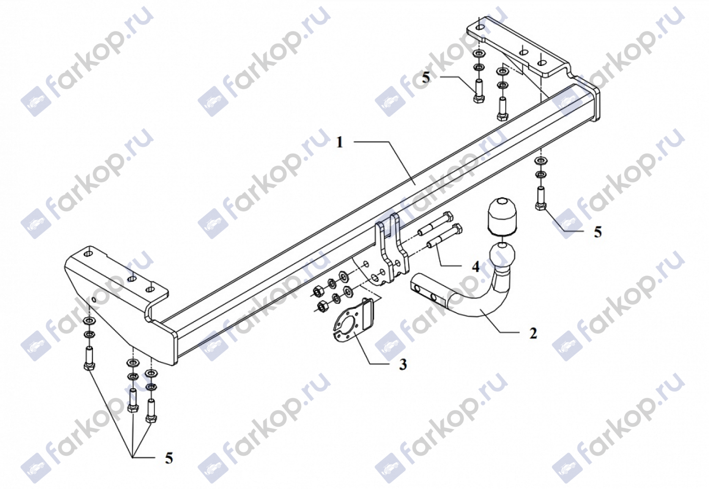 Фаркоп Auto-Hak для Volvo XC70 (kombi) 2000-2007 Арт. L 25 L 25 в 