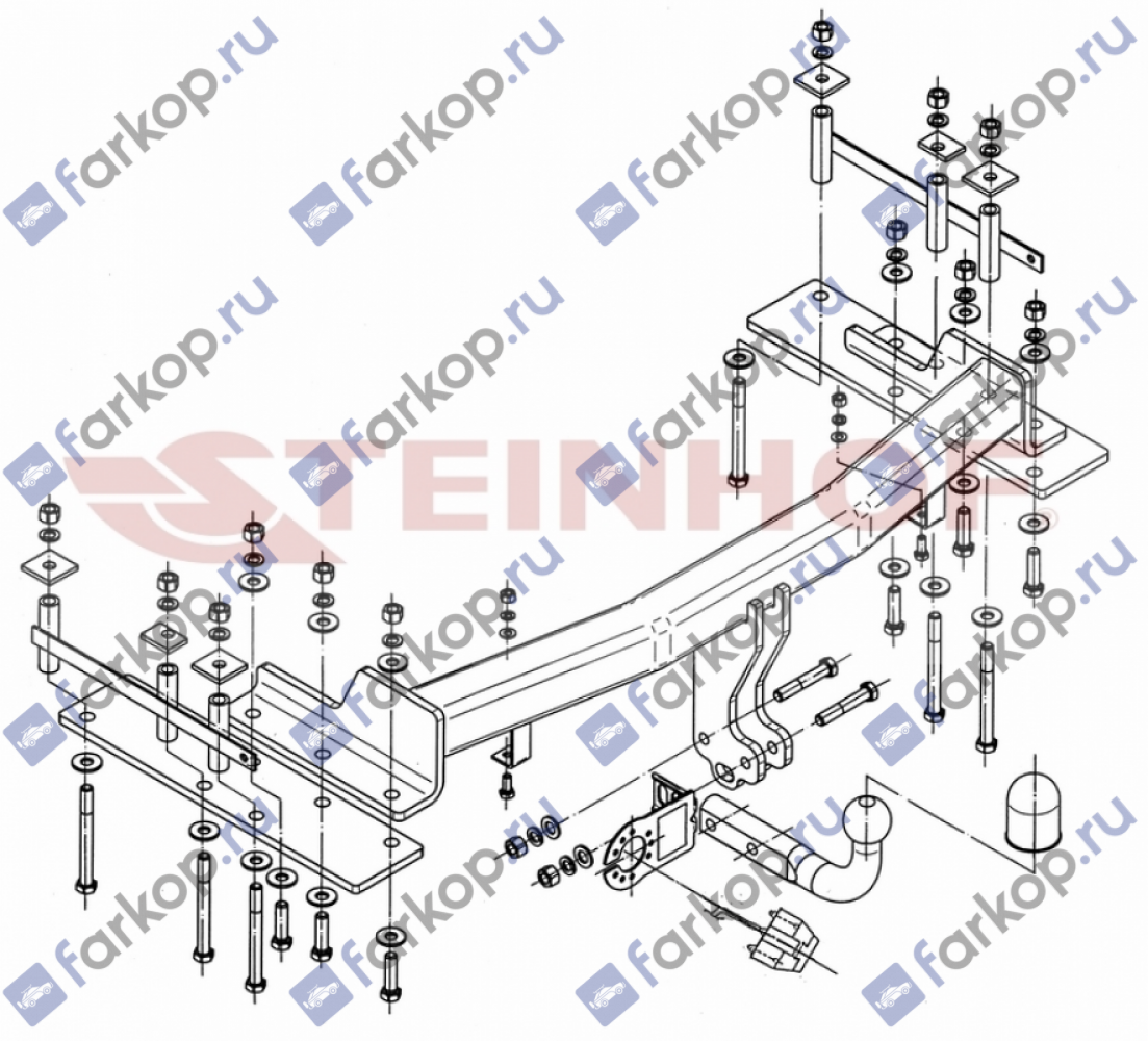 Фаркоп Steinhof для Ssang Yong Kyron 2005-2015 Арт. S-452 S-452 в 