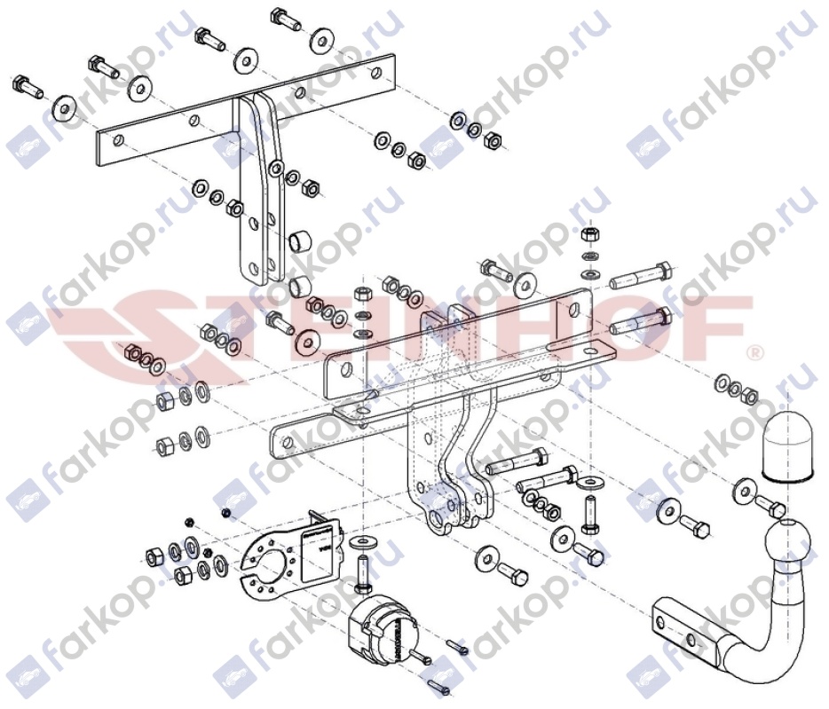 Фаркоп Steinhof для Volvo C30 2006-2012 Арт. V-276 V-276 в 