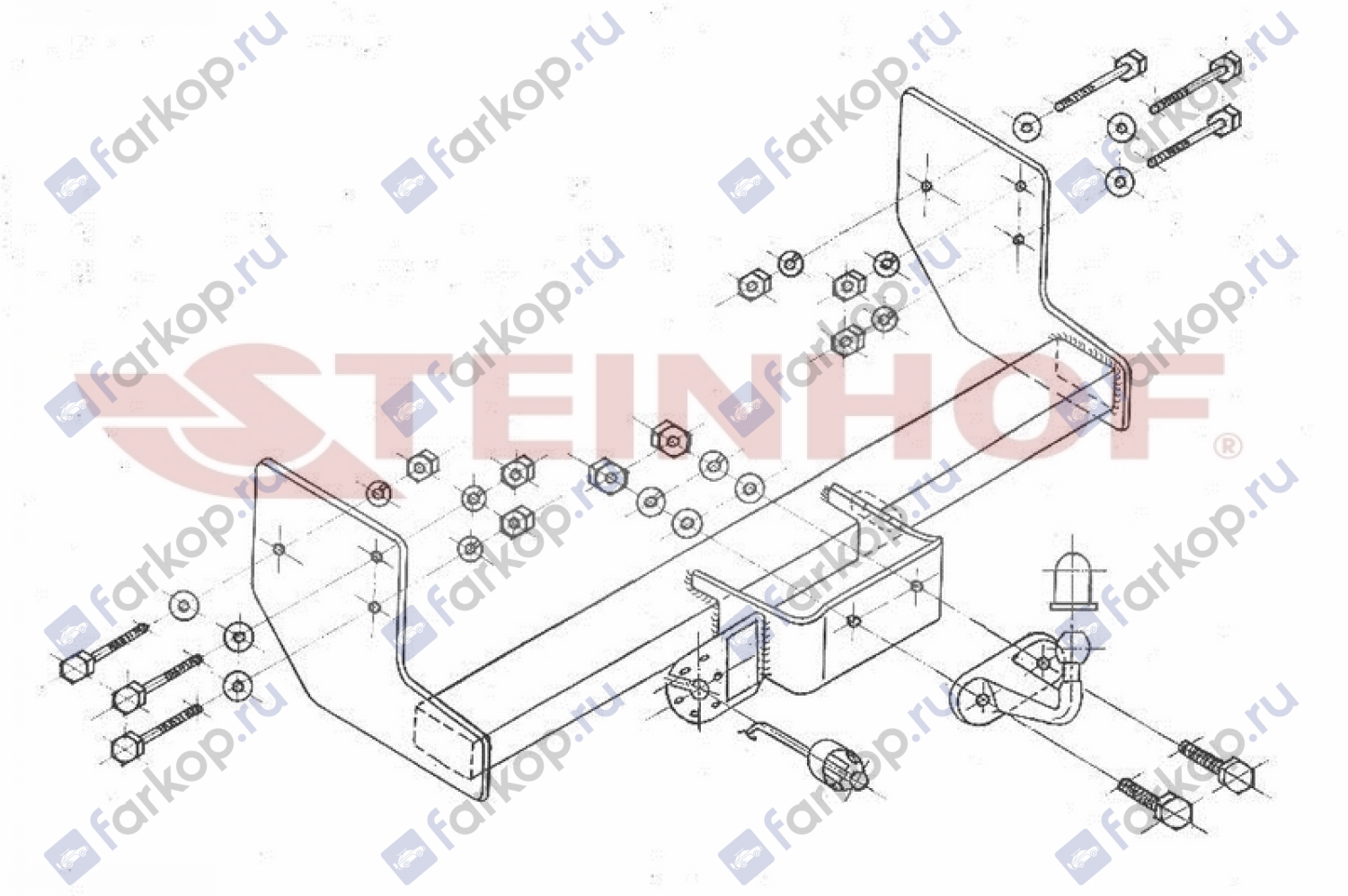 Фаркоп Steinhof для Mercedes Vito 2003-2014 M-237 в 