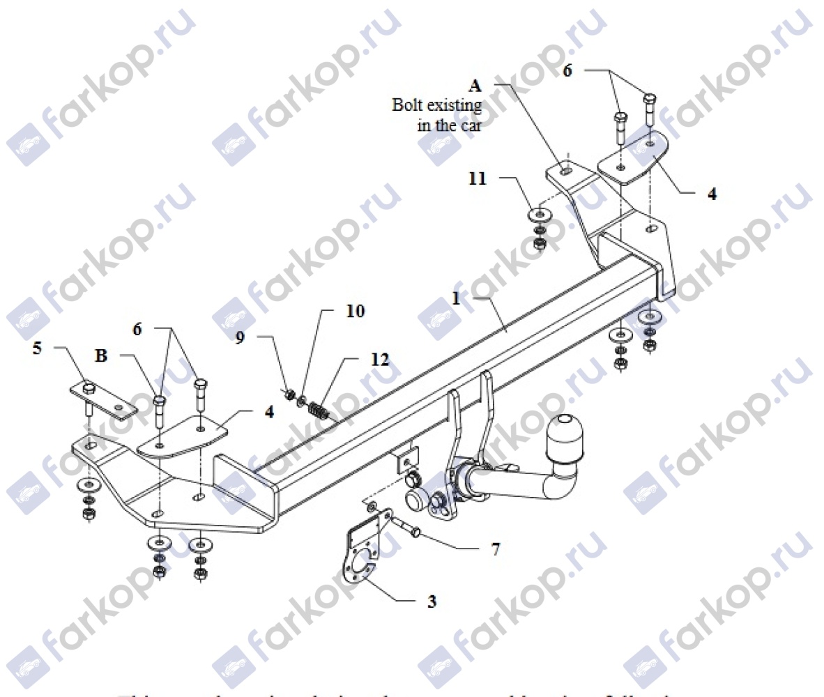 Фаркоп Auto-Hak для Audi A8 (S8) 1994-2002 Арт. A 17A A 17A в 