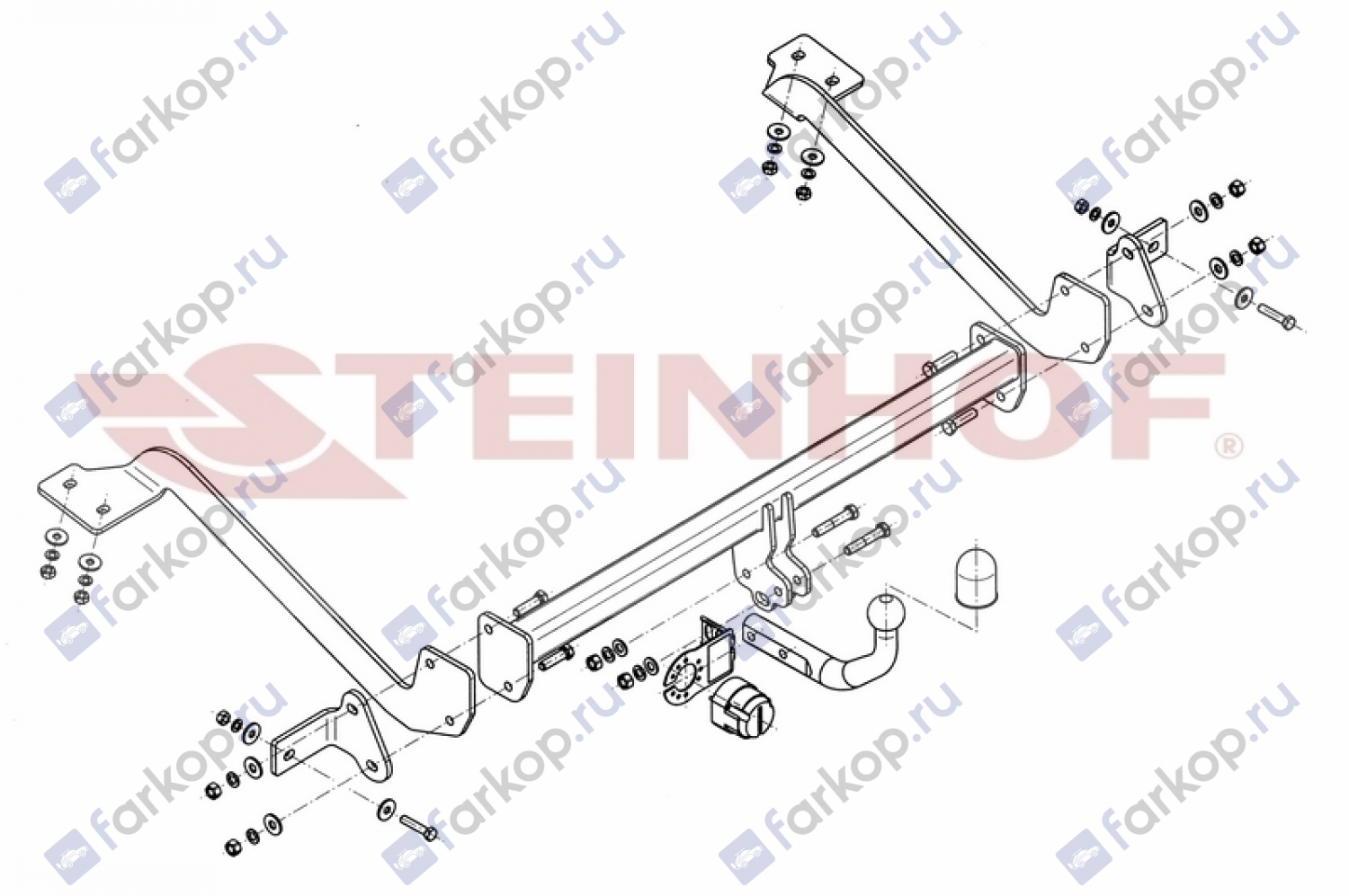 Фаркоп Steinhof для Peugeot Partner 2008-, (L2) C-015 в 