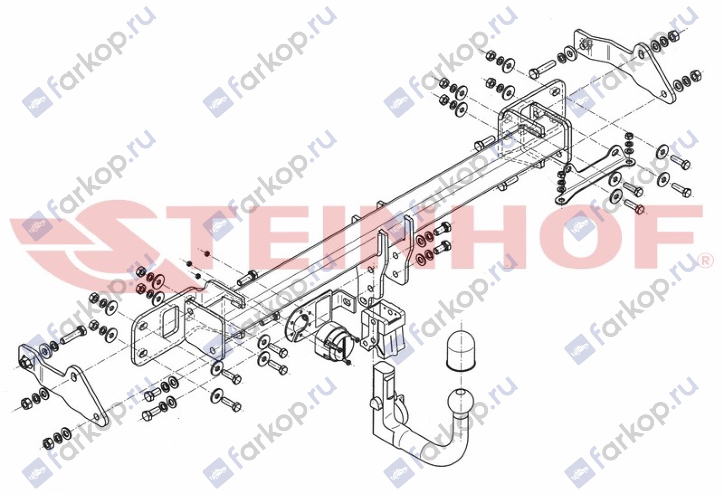 Фаркоп Steinhof для Mercedes C-class (4D, kombi) 2014- Арт. M-141 M-141 в 