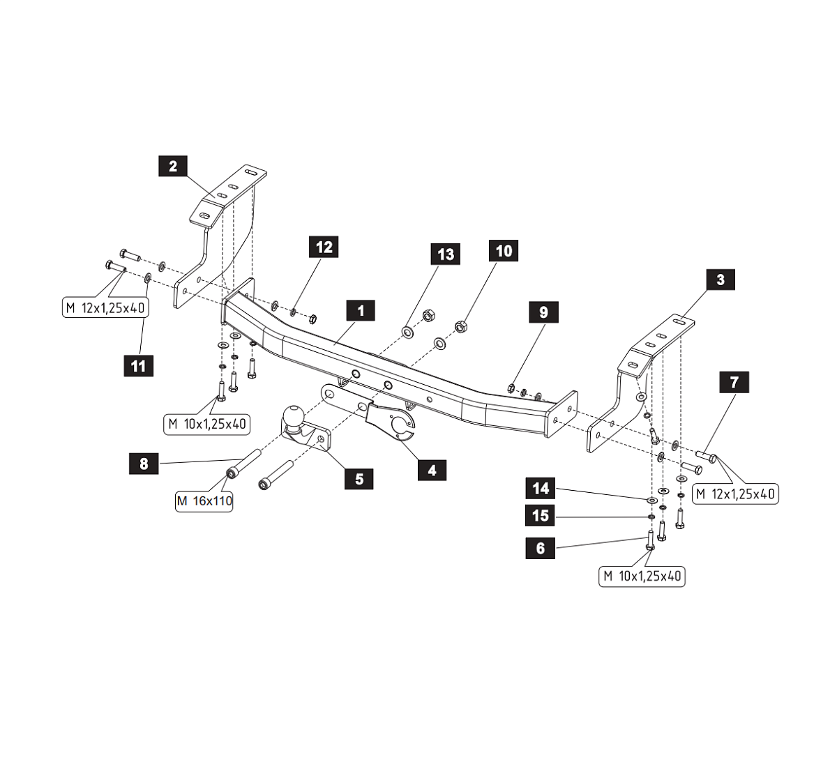 Фаркоп Baltex для Mitsubishi ASX 2010- Арт. 14190506 14190506 в 