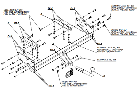 Фаркоп Imiola для Mitsubishi Outlander 2003-2007 Арт. Y.021 Y.021 в 