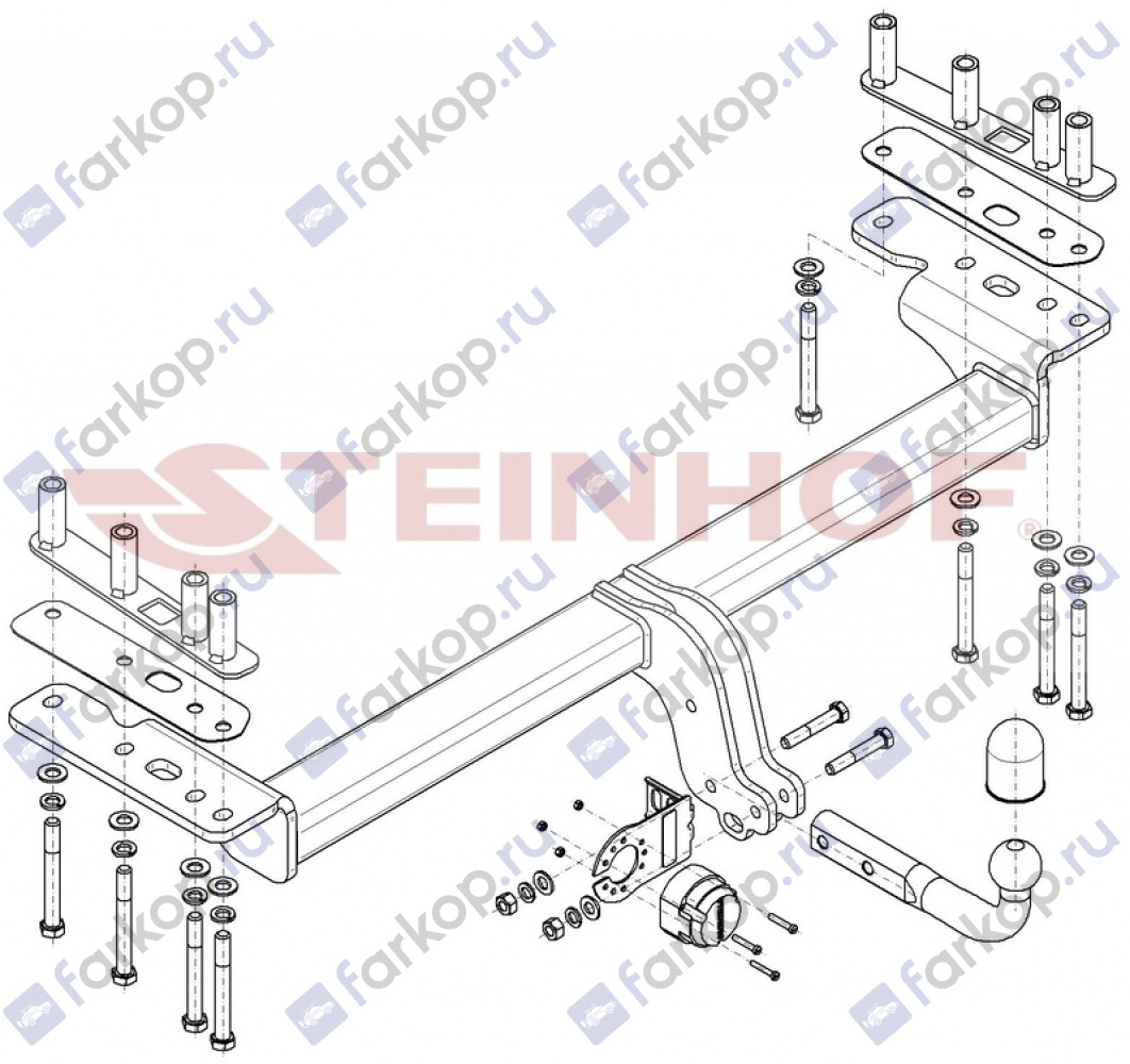 Фаркоп Steinhof для Land Rover Discovery Sport 2014-2019 (кроме авто с п/р  запасным колесом) купите в Санкт-Петербурге. | Арт. L-104