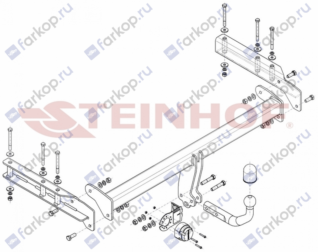 Фаркоп Steinhof для Audi A6 Allroad 2000-2005 Арт. A-055 A-055 в 