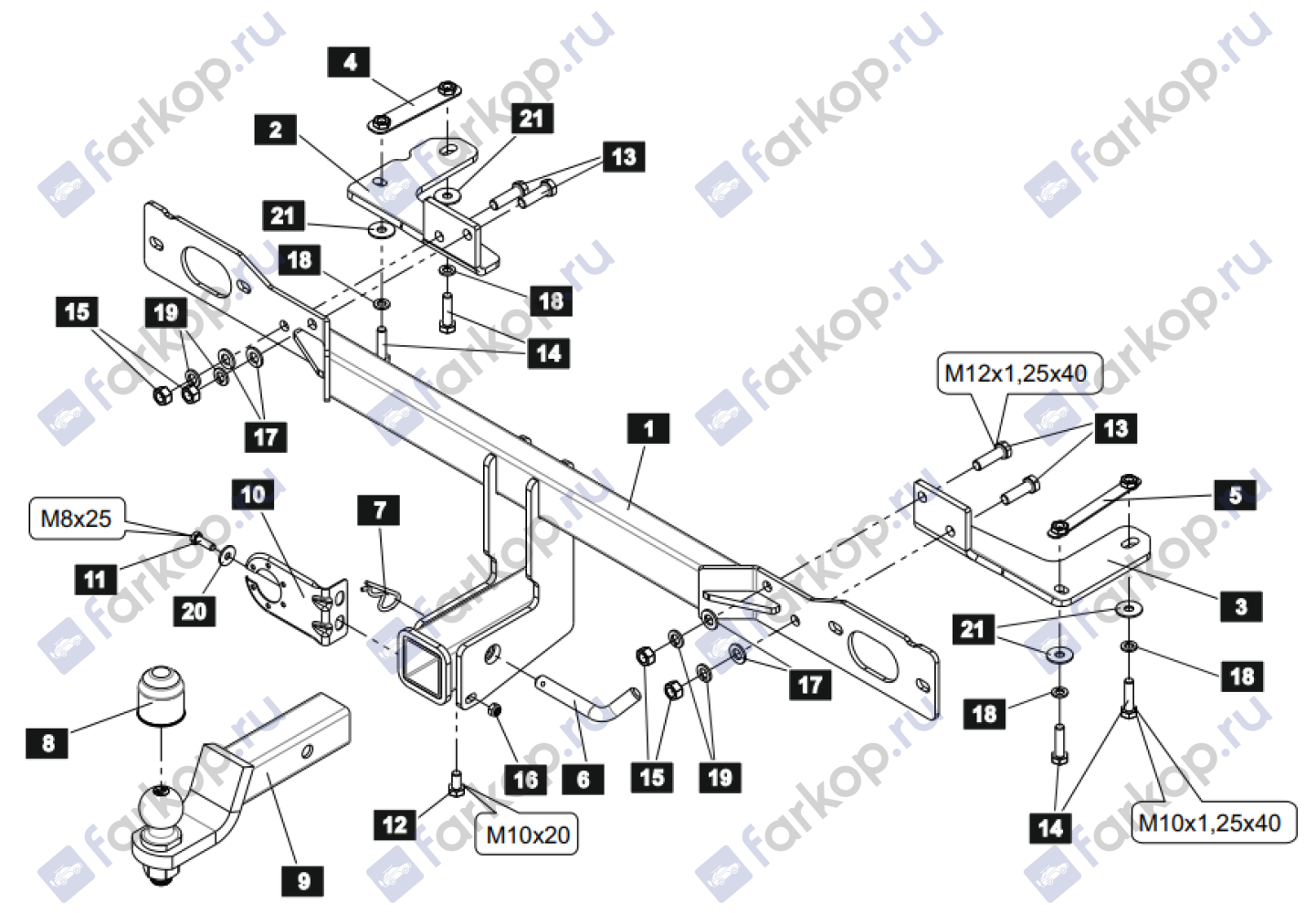 Фаркоп Sheriff для Geely Atlas Pro 2021-  4827.32 в 