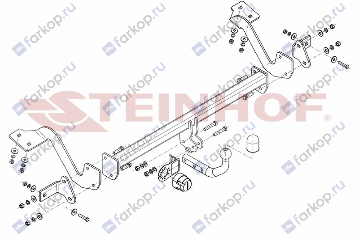 Фаркоп Steinhof для Peugeot Rifter 2018-, (L1) C-023 в 