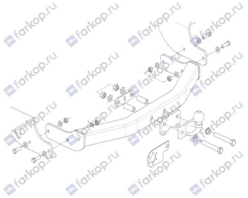 Фаркоп Oris для Geely Emgrand X7 2016-2018 9011-F в 