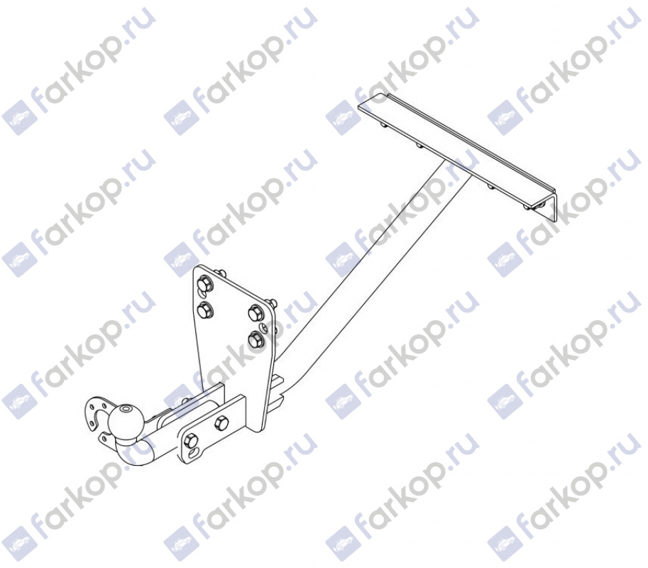 Фаркоп AvtoS для Uaz Hunter 2003- Арт. UAZ-10 UAZ-10 в 