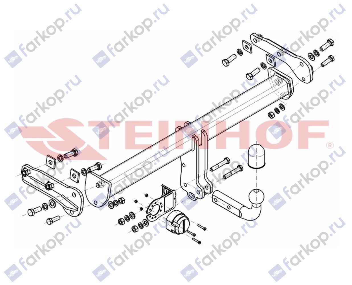 Фаркоп Steinhof для Volvo S60 (Cross Country) 2015-2018 V-308 в 