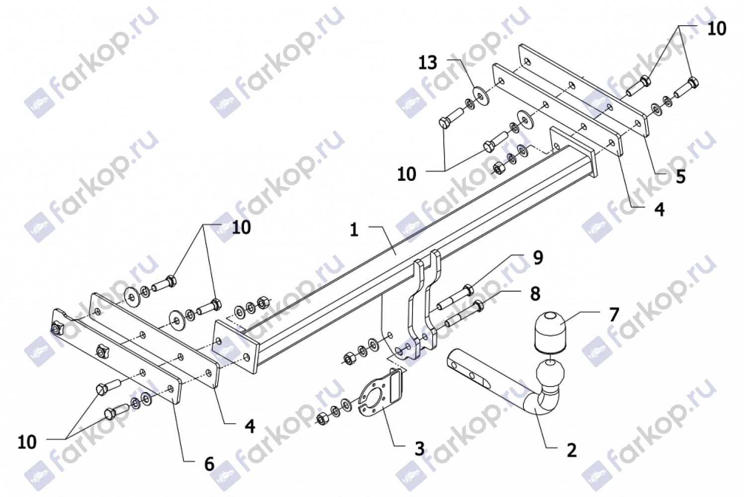 Фаркоп Auto-Hak для Volvo XC70 2007-2016 Арт. L 24 L 24 в 